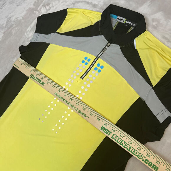Jamie Sadock Top Womens Medium Yellow Golf Athletic 1/4 Zip Performance Stretch - Picture 9 of 13